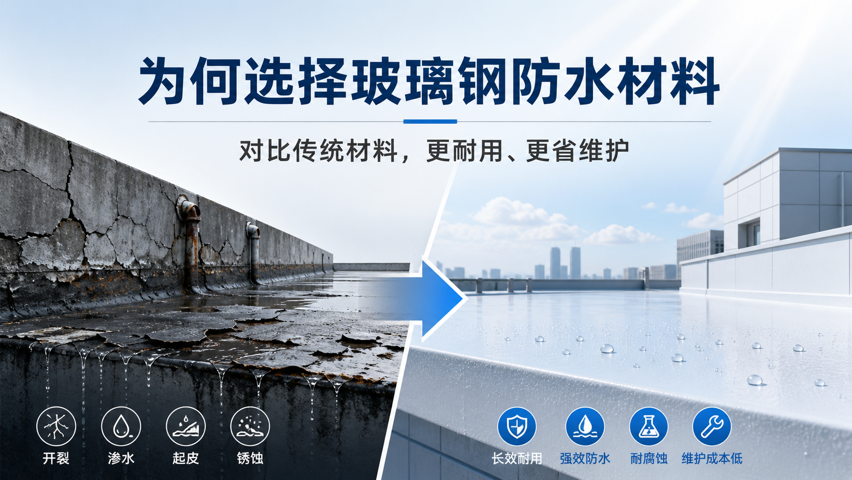 在温州，为何选择玻璃钢防水材料而非传统材料